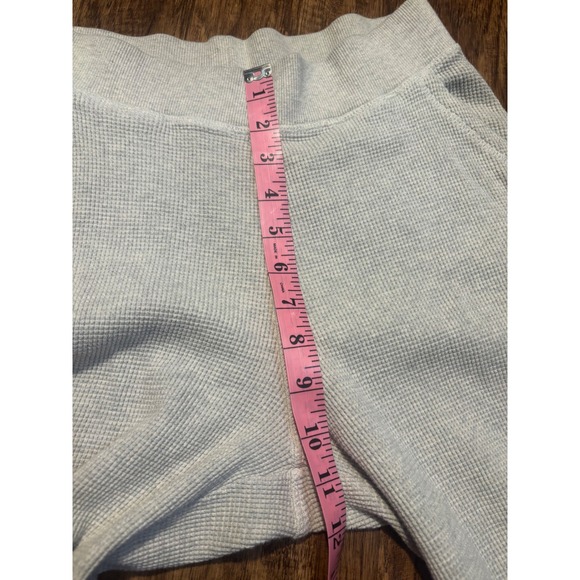 Pact Organic Cotton Waffle Knit Joggers Gray Thermal Lounge Pants Size M unisex - Picture 5 of 10